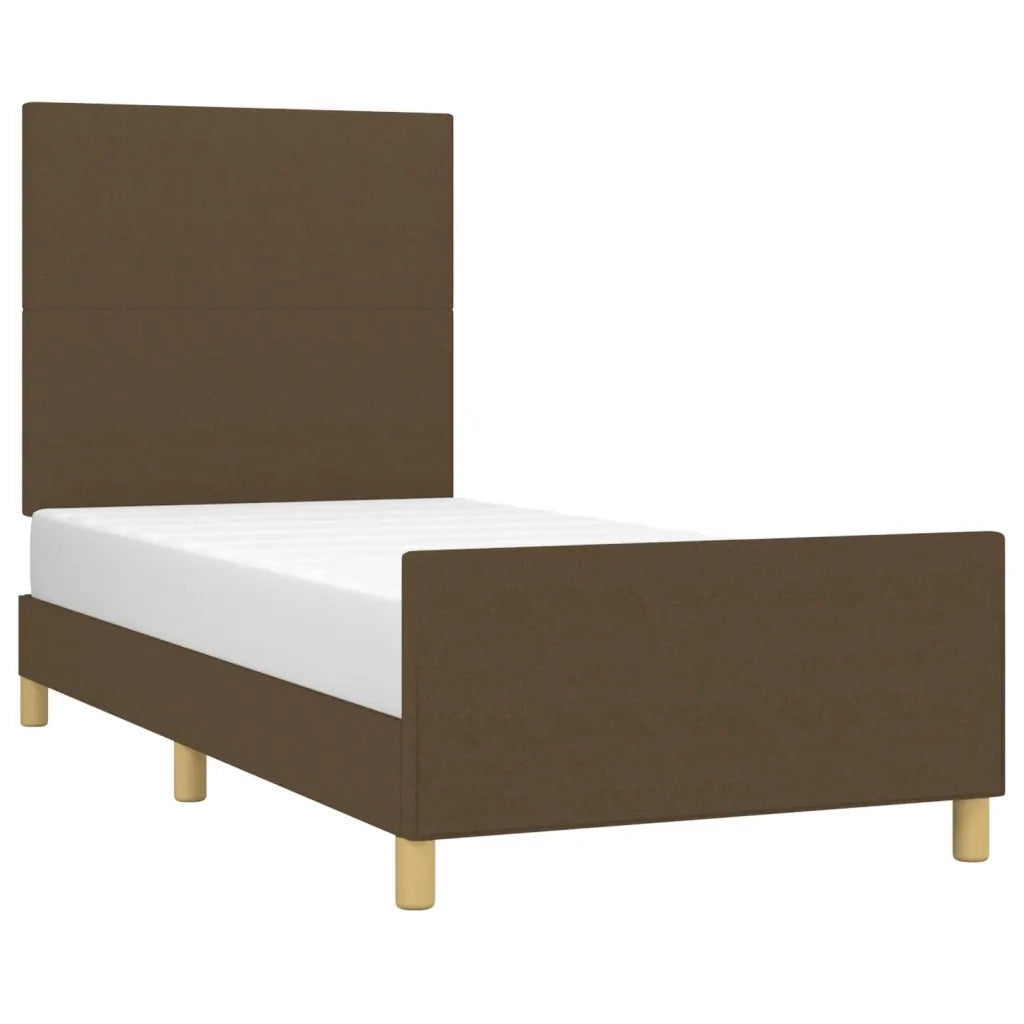 Giroletto senza Materasso Marrone Scuro 90x200 cm Tessuto 3124866