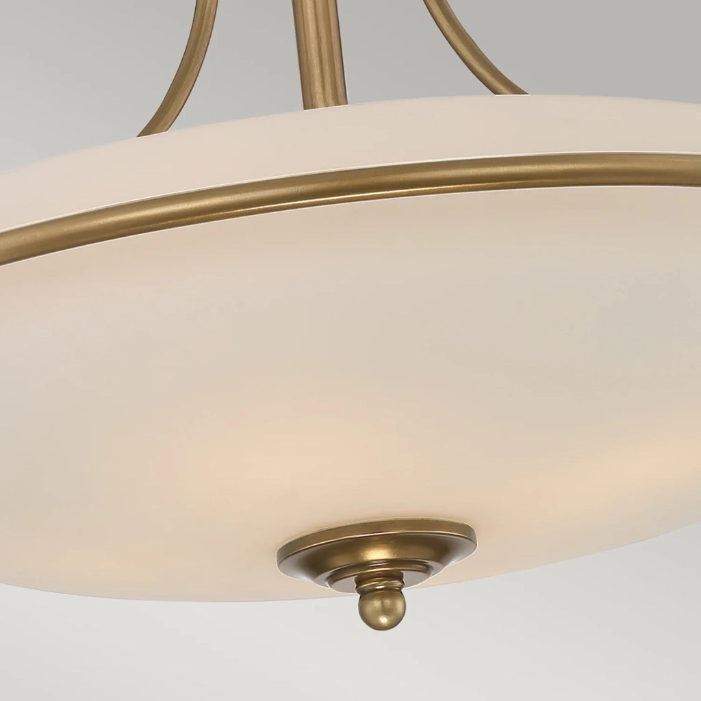 Lampada A Soffitto Contemporanea Griffin Metallo Ottone Anticato 4 Luci E27
