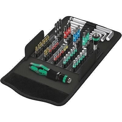 Wera 05057460001 Kraftform Kompakt 100 Set Punte Cacciavite 52 Pezzi BiTorsion Impaktor Rapidaptor Chiavi Hex-Plus