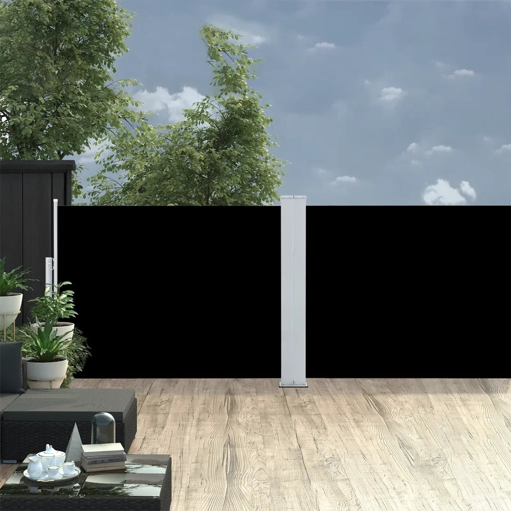 Tenda da Sole Laterale Retrattile Nera 100x1000 cm cod mxl 25107