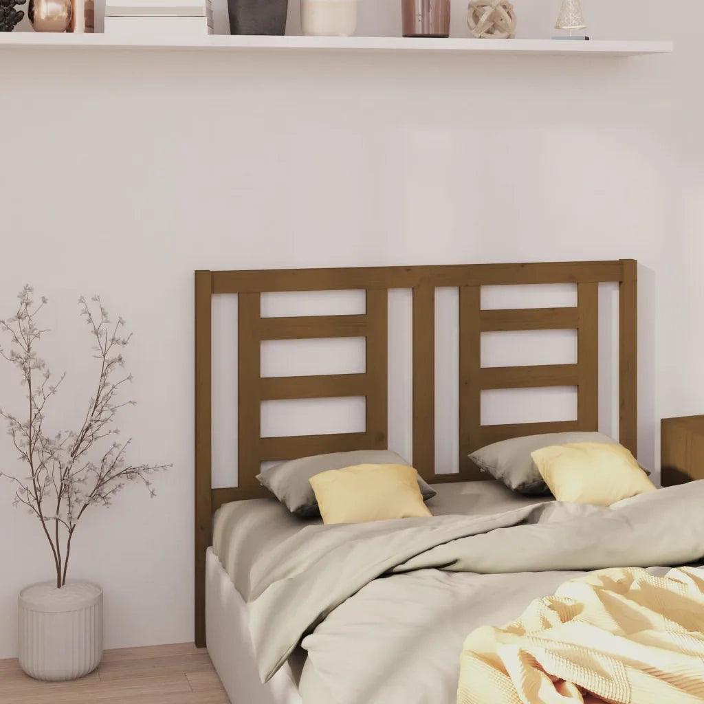 Testiera per Letto ambra 141x4x100 cm in Legno Massello di Pino