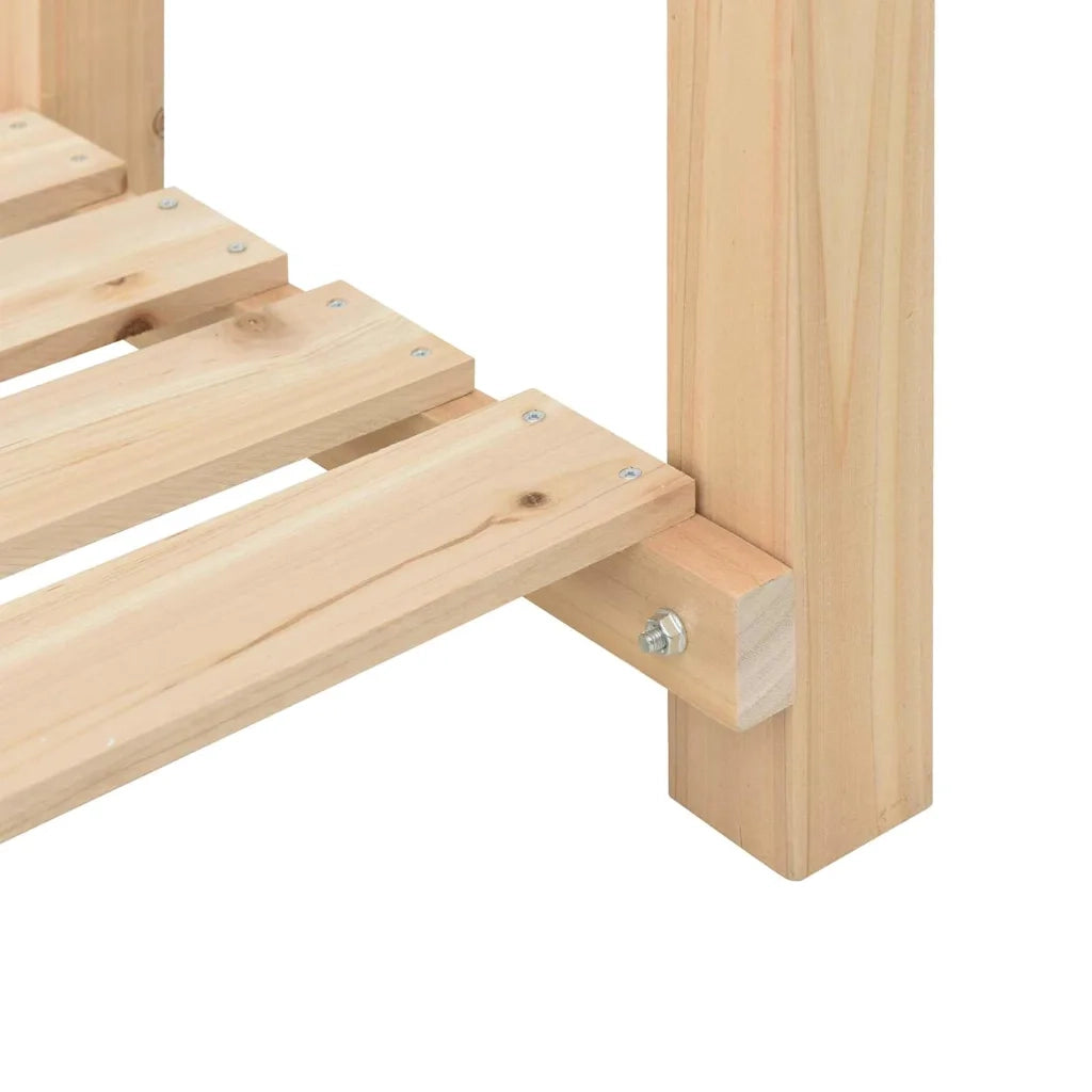 Vaso da giardino con lo scaffale Beige 45 x 45 x 76,5 cm 42006576