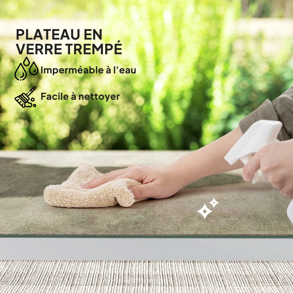 Set da giardino 2 persone con tavolo e sedie ¨C zephmum ¨C grigio, acciaio