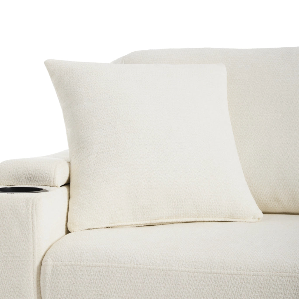 SOFÀ ANGOLARE Letto estraibile 206,5x141x86 cm Beige in ciniglia