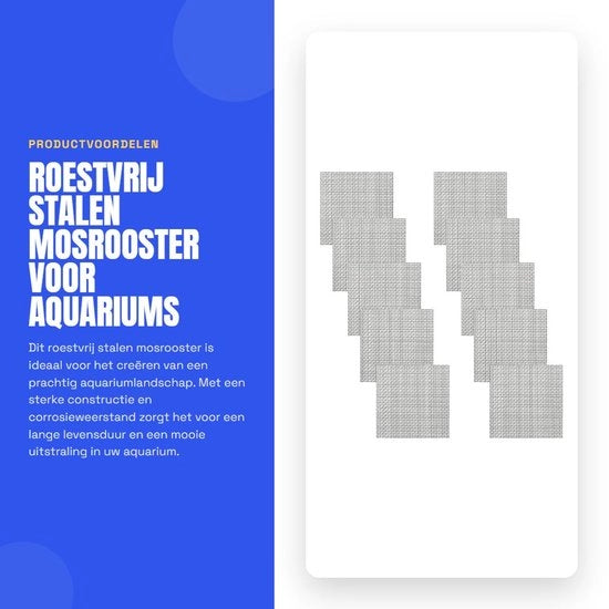 Rete per piante acquatiche in acciaio inossidabile - 10 pezzi - per piantagione di acquari - rete per piante acquatiche - accessori per acquari