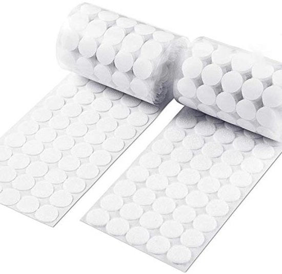 Punti di Adesivo 10 mm - Nastro Adesivo Autoadesivo - 504 Pari - Bianco - Nastro Adesivo con Punti - Ideale per cucire e artigianato - Per ufficio e...