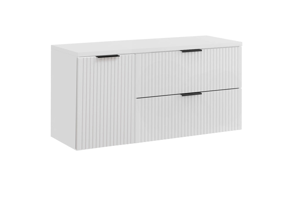 Set mobili bagno 120 cm con piano Adel White 120 x 1401 x 46 cm