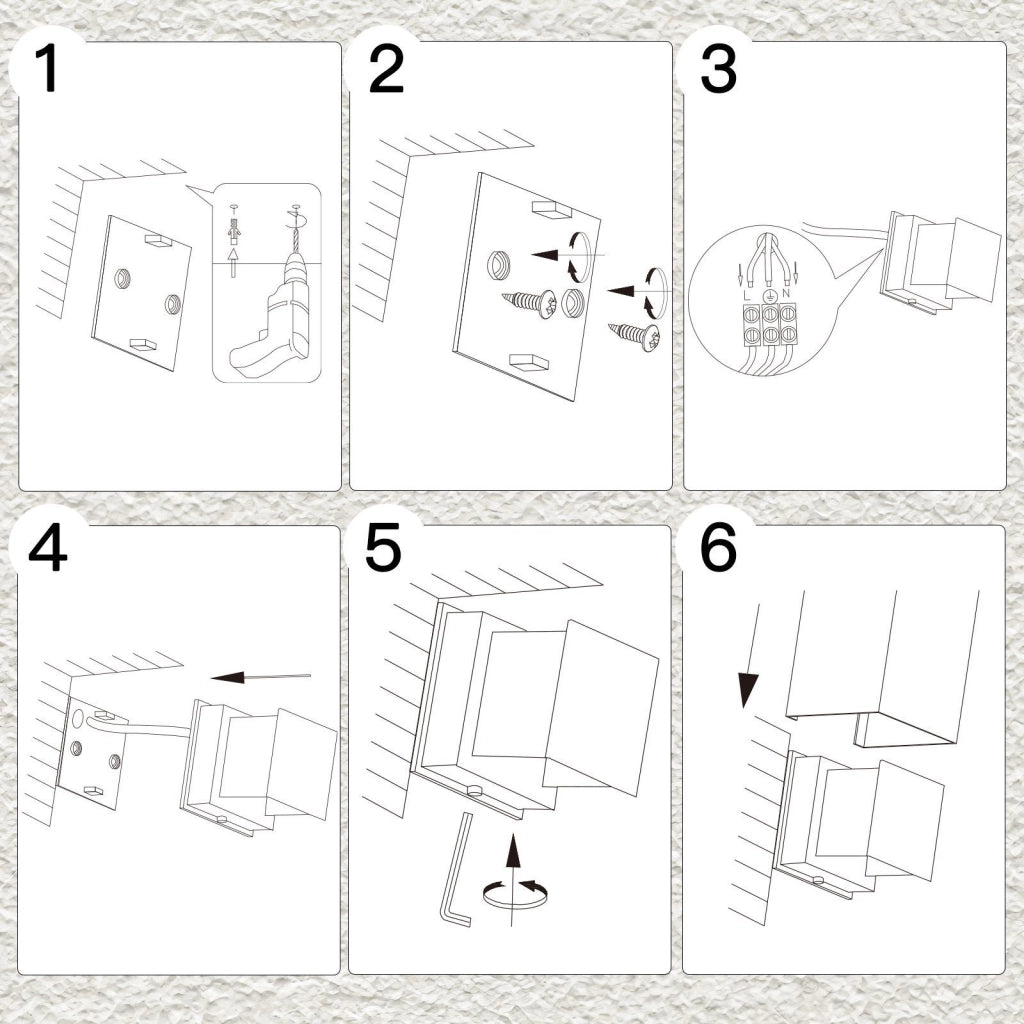 ZMH Applique LED 1a applique da parete per interni 5W IP65 luce da parete per esterni corridoio bianco caldo