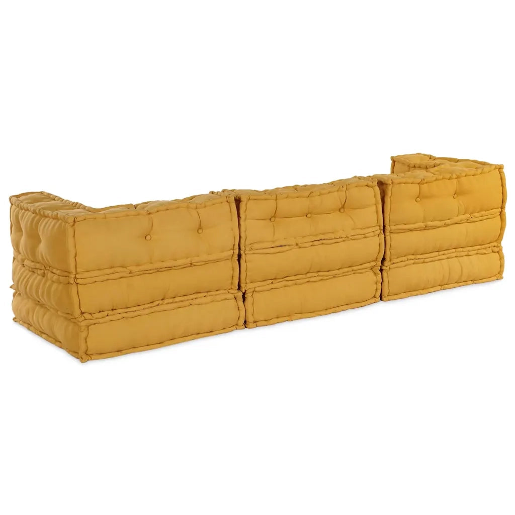 Divano modulare 3 pcs Giallo Tessuto 3315082