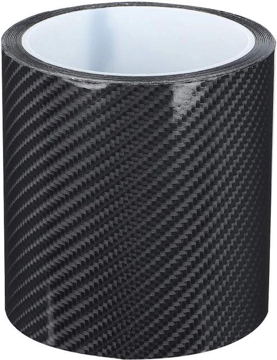 Bumper protezione - Adesivo autoadesivo a fibra di carbonio anti-impatto - Nero - Impermeabile - 10 cm x 3 m .