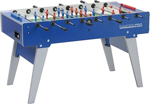Garlando Calcio Balilla Master PRO con Aste Uscenti e Gambe Pieghevoli Blu