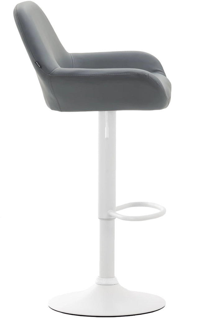 Set 2 Sgabelli Bar Braga In Similpelle grigio,bianco
