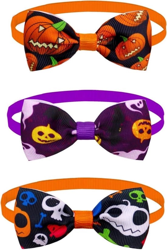 Set di Strisce per Cane da Halloween - Collare per Cane Adattabile - Decorazione di Zucca - Accessori per Animali - Costumi da Halloween