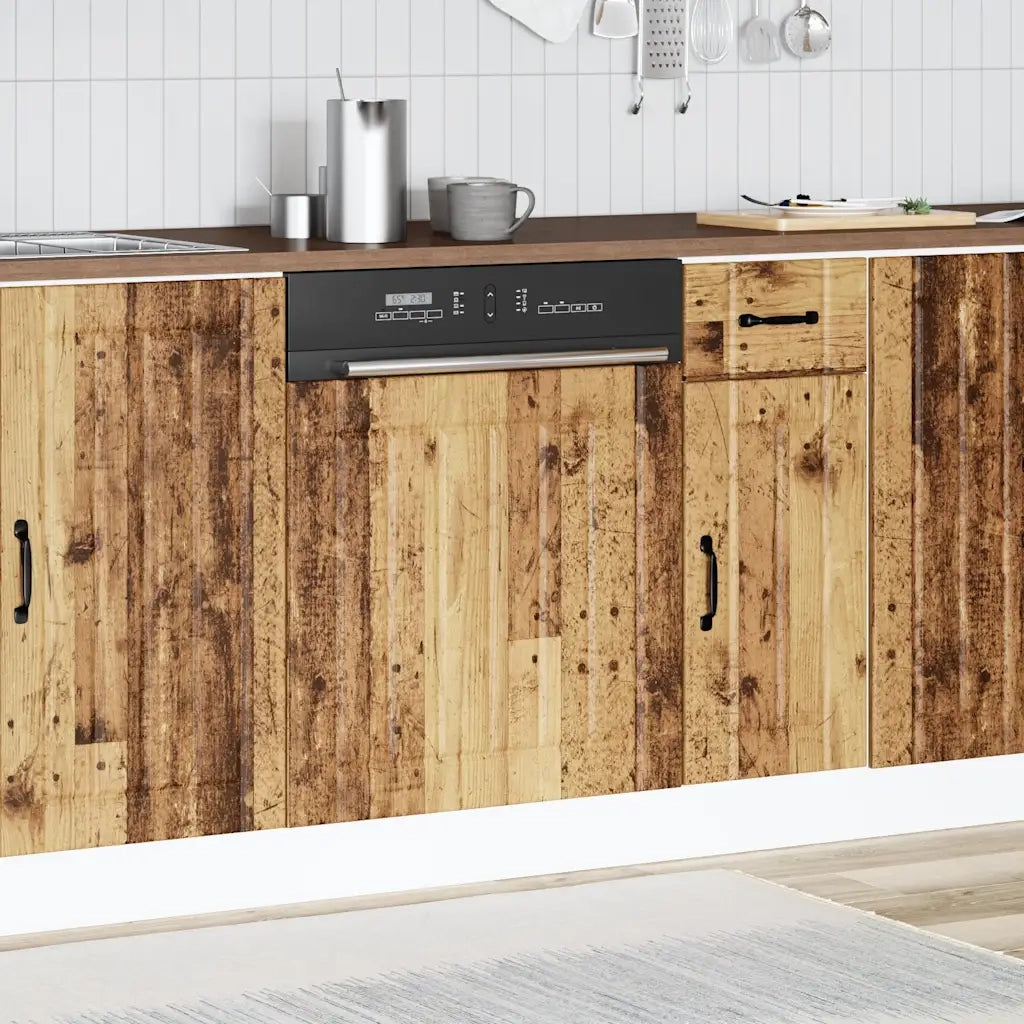 vidaXL Pannello Lavastoviglie Lucca Legno Antico in Legno Multistrato