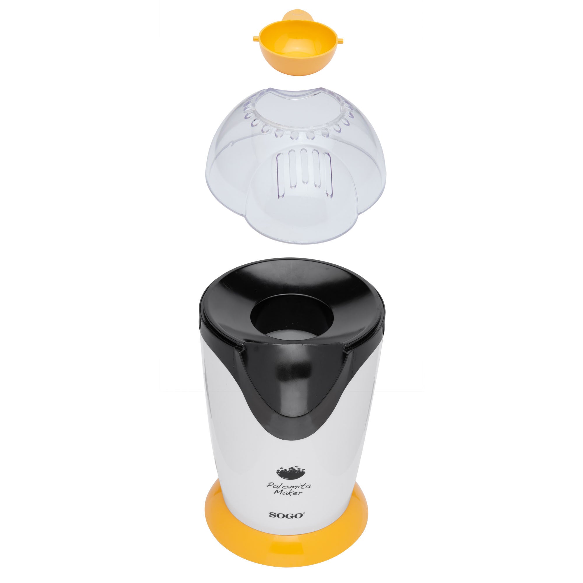 SOGO Macchina per Popcorn 1200W – Senza Olio, Popcorn Fatti in Casa in 3 Minuti, Facile da Usare e Pulire