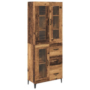Credenza | Madia | Buffet da pranzo | Armadio da pranzo Legno vecchio 69,5 x 34 x 180 cm Legno multistrato