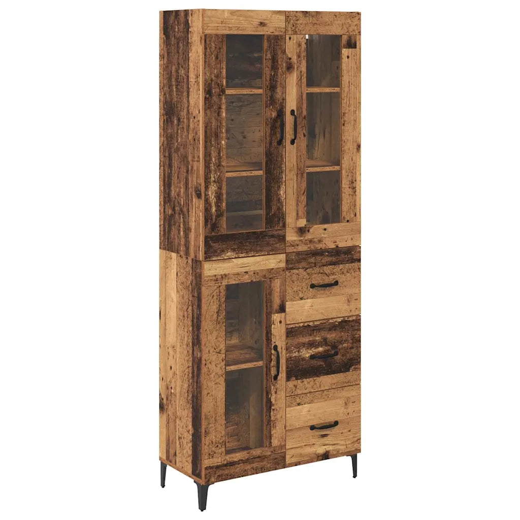 Credenza | Madia | Buffet da pranzo | Armadio da pranzo Legno vecchio 69,5 x 34 x 180 cm Legno multistrato
