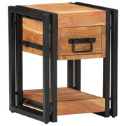Comodini 2 pcs 30x30x40 cm Legno Massello di Acacia