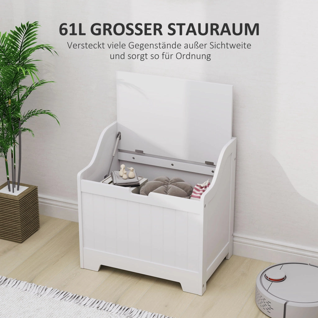 Cassapanca contenitore con coperchio ¨C Xylo ¨C Legno bianco design moderno