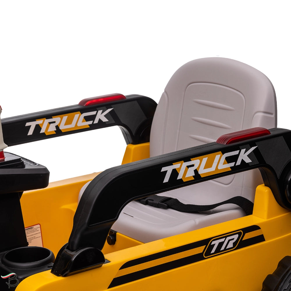 Trattore Escavatore Elettrico Braccio Meccanico Per Bambini 12V con Radiocomando