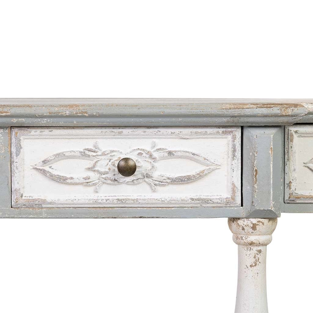 Mobile da ingresso in legno con 4 cassetti 142,5x42x85h cm