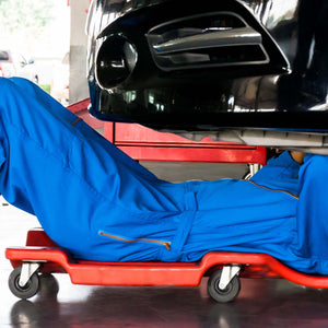 Sdraio da officina 91x42,5x11,5 cm Lettino da meccanico  2 scomparti per attrezzi Max 100 kg