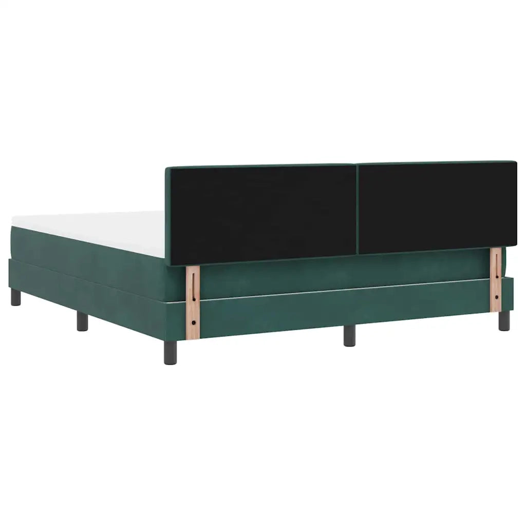 Letto a molle con materasso Verde Scuro 180 x 200 cm Velluto 3339125