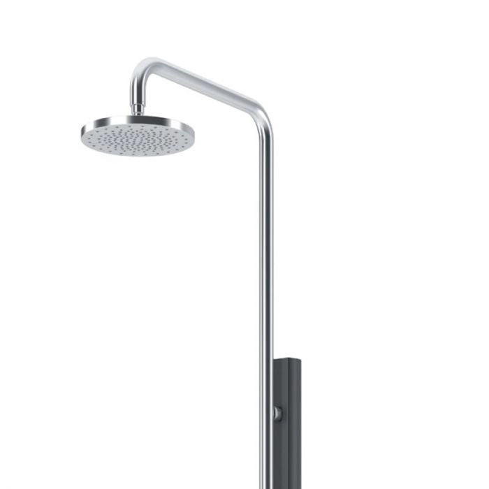 Doccia da giardino CHROME in acciaio inox 304 Astralpool, con lavapiedi - Doccia Da Giardino Chrome In Acciaio Inox 304 Astralpool, Con Lavapiedi Rosso