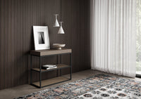 Consolle Allungabile 90-196x40x77 cm Plano Small Tortora Telaio Antracite