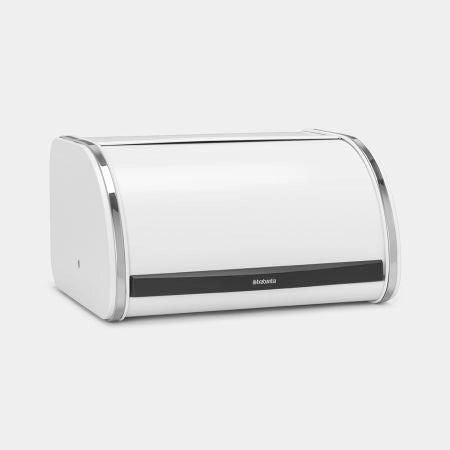 Brabantia 306044 Portapane Roll Top Medio 11 L Acciaio con Coperchio Scorrevole Base Zigrinata 97% Riciclabile Certificato Cradle to Cradle Bronzo colore Bianco