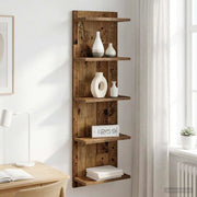Scaffale da parete Legno antico 30 x 15 x 100 cm 8012408