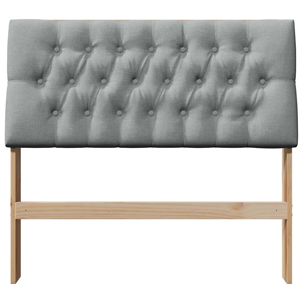 Testiera imbottita Grigio chiaro 100 cm Pino massello 879354