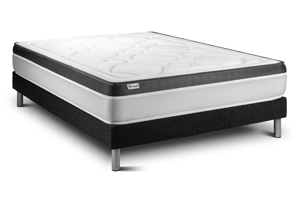 Letto con materasso VITAL ERGO 140 x 220 cm Rete Kit Nero