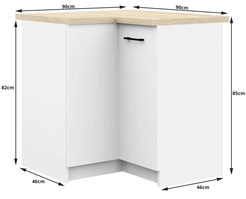 AKORD Set di Mobili da Cucina OLIWIA 300 cm Bianco 300 cm 11 ante 1 cassetto 300x46x203 cm
