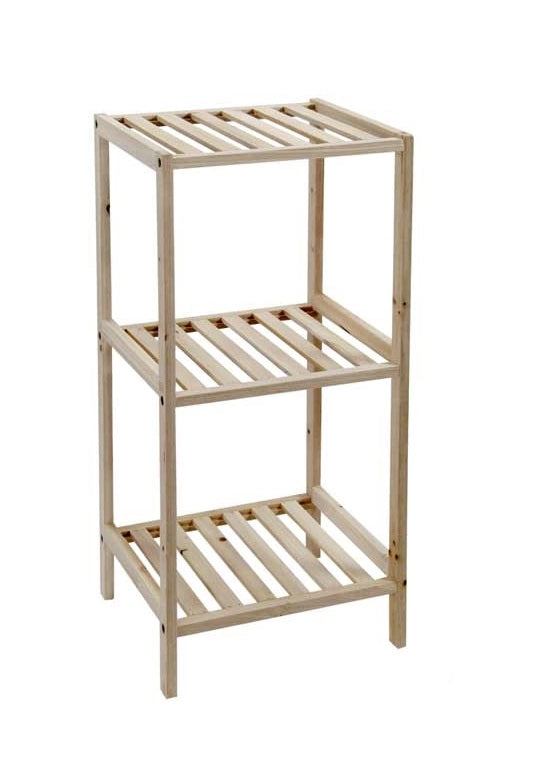 MOBILETTO IN LEGNO CON 3 MENSOLE 35X30XH70 CM CM COLORE NATURALE