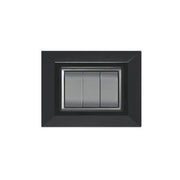 Trade Shop - Placca Placchetta Placchette Compatibili Per Serie Axolute Bticino Colorate Sq - Nero -4 Fori     -