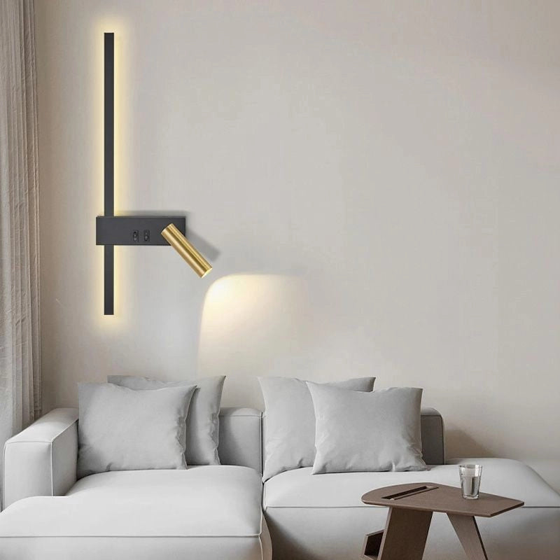 Lampada Da Parete APP1439-2-W Black Gold Left