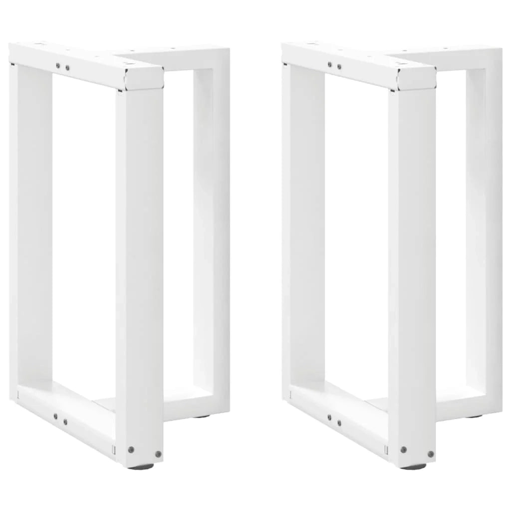 Set di 2 gambe per tavolo da pranzo a forma di T robuste e dal design moderno in acciaio bianco 50 x 35 x 73 cm 02_0057318