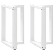 Set di 2 gambe per tavolo da pranzo a forma di T robuste e dal design moderno in acciaio bianco 50 x 35 x 73 cm 02_0057318