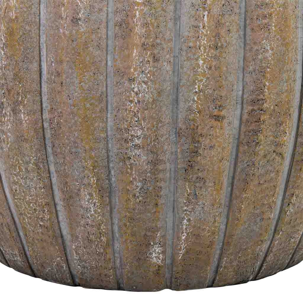 Vaso in fibra di vetro marrone 53x53x48,5 cm