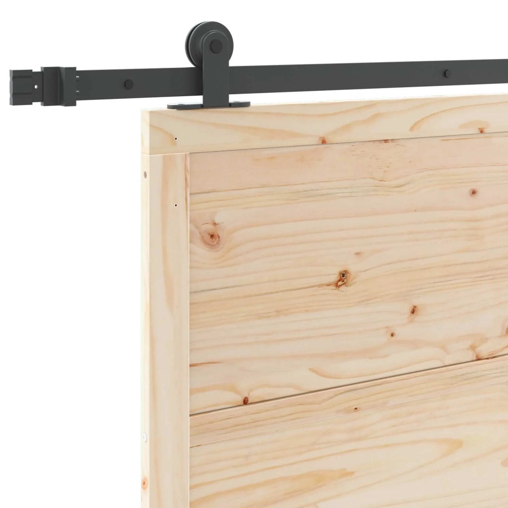Porta scorrevole Naturale 80 x 208 cm Legno Massello di Pino