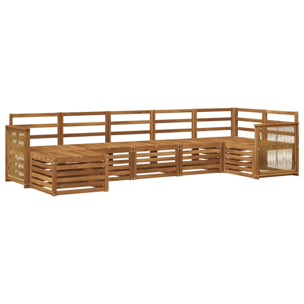 Set divano sezionale 6 pcs Naturale Legno di Acacia Massello 3384625