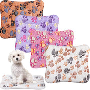 4 pacchi di coperte per animali domestici ultracomode, cuscini per gatti con disegni carini, lettini di piuma soffici per piccoli animali, gabbie per cani, coperte per gabbia (33 x 47 cm)