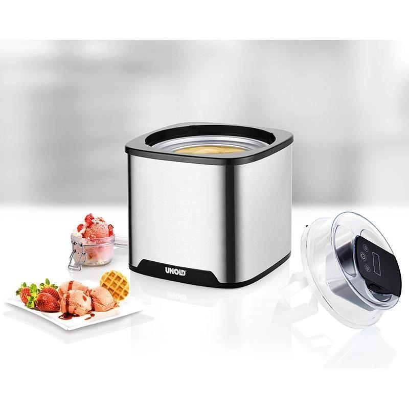 Unold 48855 macchina per gelato Gelatiera tradizionale 1,5 L 12 W Nero, Acciaio inox