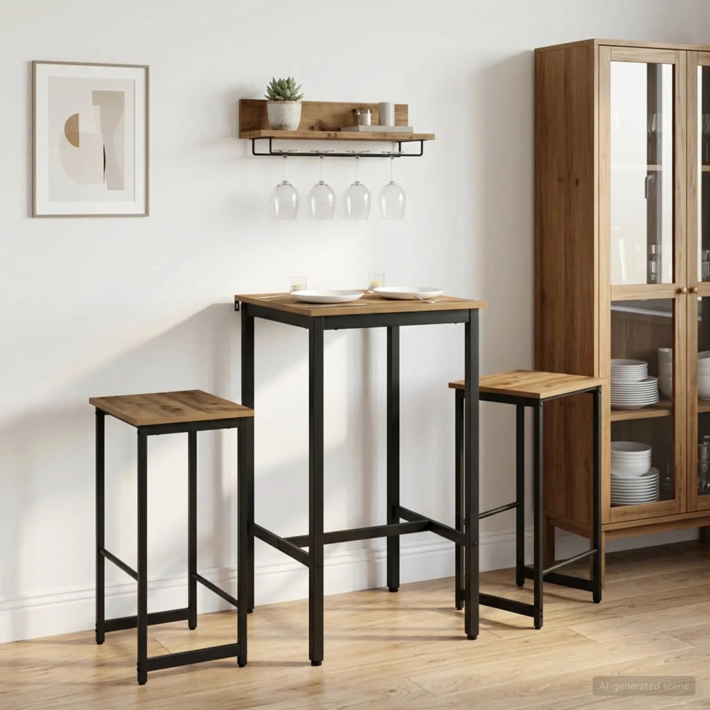 Sgabello da bar 2 pcs Rovere Artigianale 40 x 32 x 64 cm 8006192