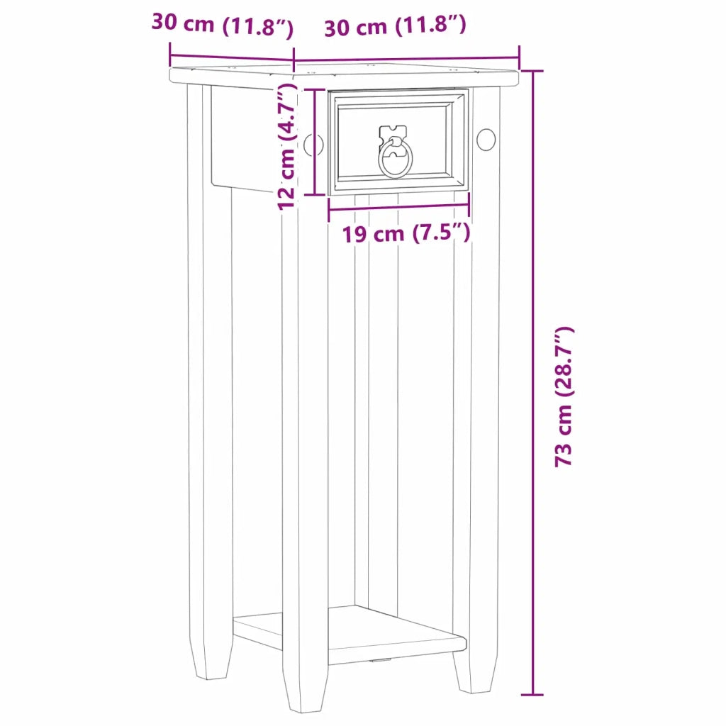Supporto per piante Bianco 30 x 30 x 73 cm Pino massello 42024943