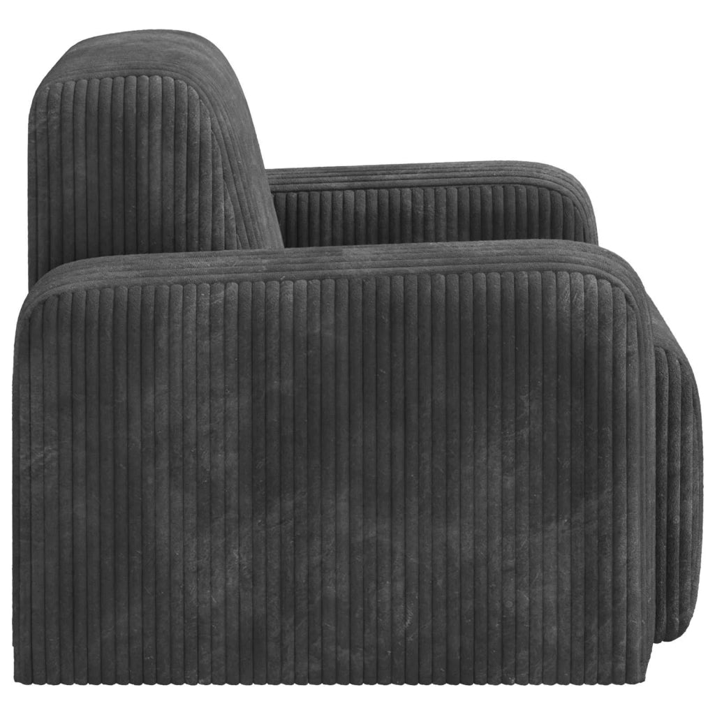 Poltrona-Divano Sedia-Poltroncina Grigio Scuro corduroy