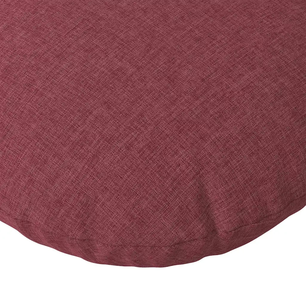 Cuscini per Seduta 2 pcs Rosso Vino Ø60 x 21 cm Tessuto