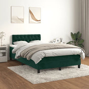 Giroletto a Molle con Materasso Verde Scuro 120x200 cm Velluto 3141476