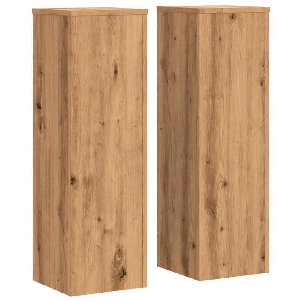 Portavasi mobili per fiori set da 2 fatti a mano legno ingegnerizzato marrone 02_0045298